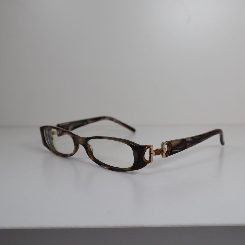 Gucci GG3009 SVF Brown Tortoise Rectangular Glasses Frames 48-17-130mm
